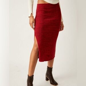 Free People Women's Pull-On Knit Golden Hour Midi Skirt